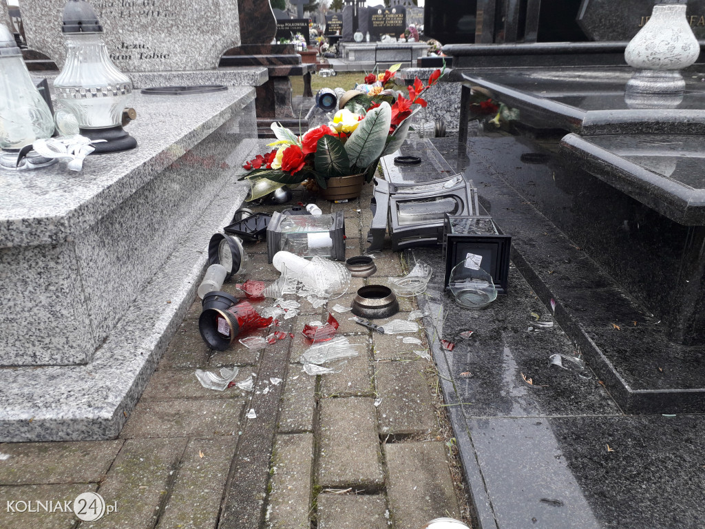 Nowy Cmentarz w Kolnie po wichurze