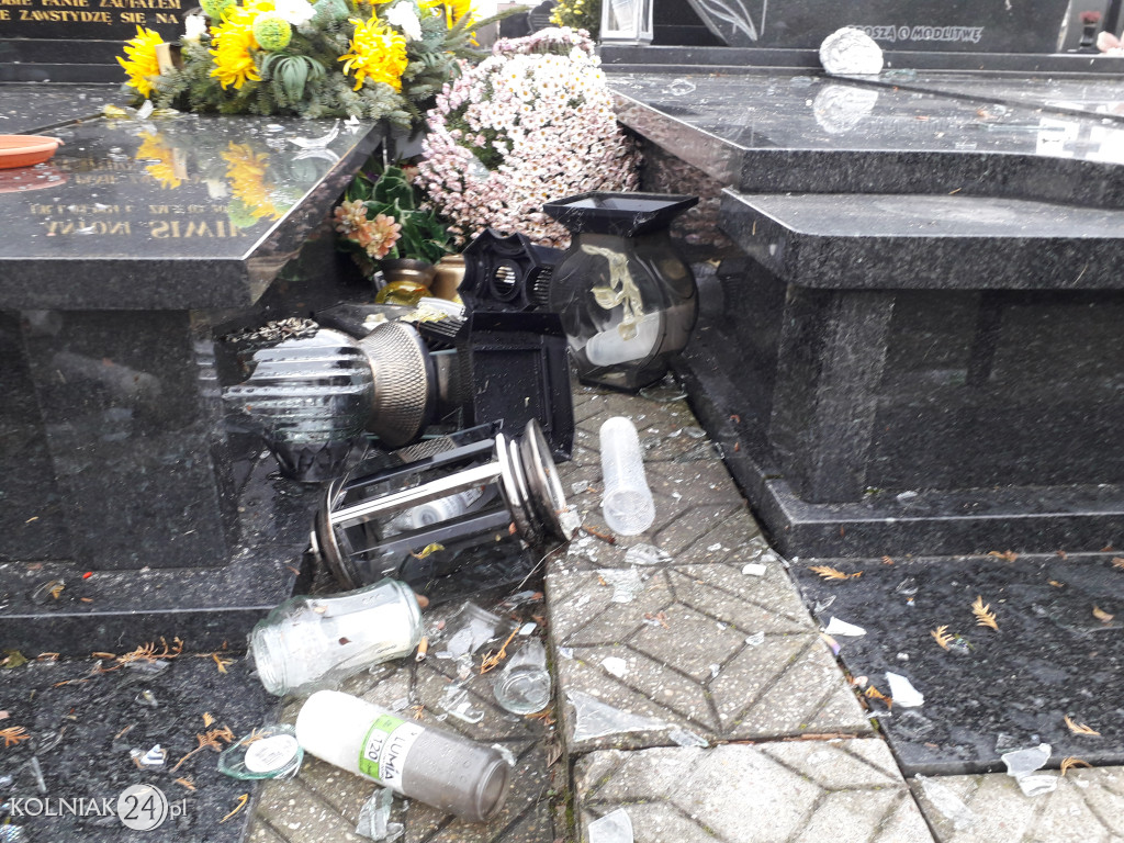 Nowy Cmentarz w Kolnie po wichurze