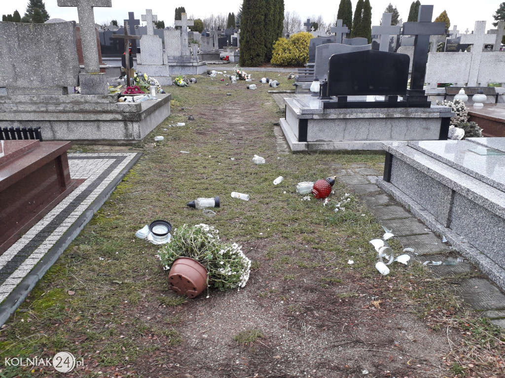 Nowy Cmentarz w Kolnie po wichurze