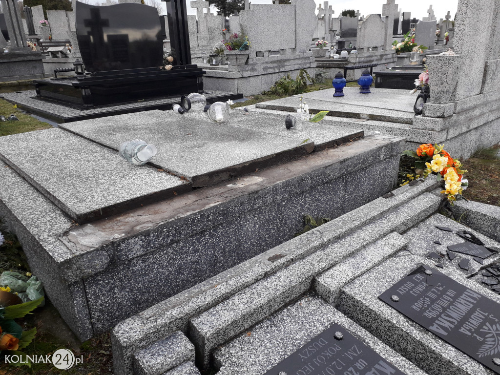 Nowy Cmentarz w Kolnie po wichurze