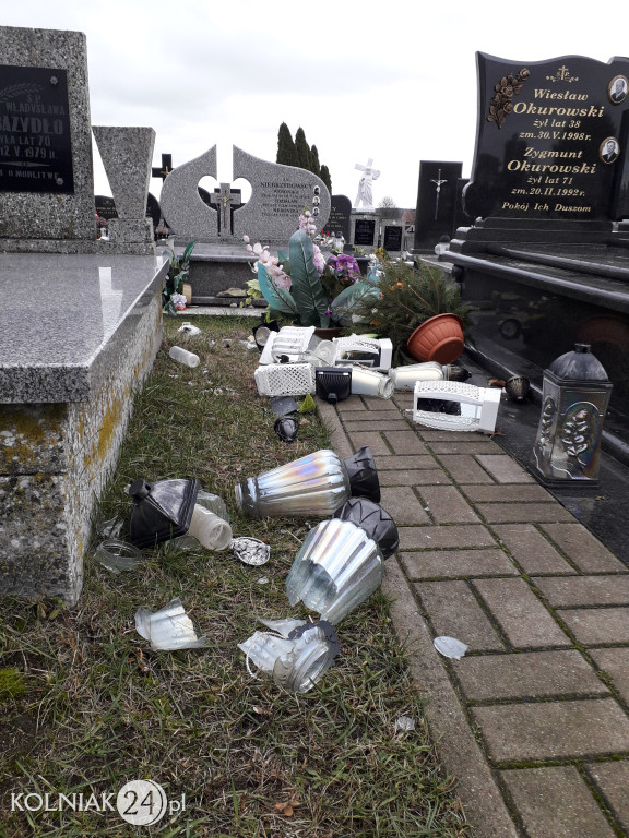 Nowy Cmentarz w Kolnie po wichurze