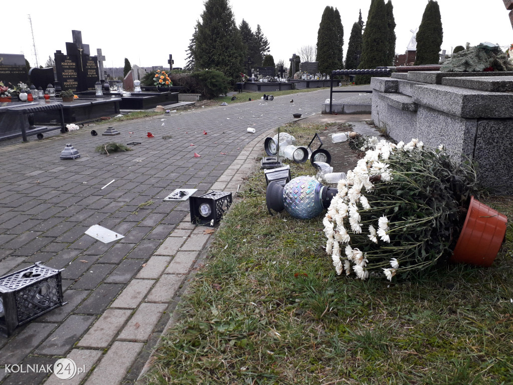 Nowy Cmentarz w Kolnie po wichurze