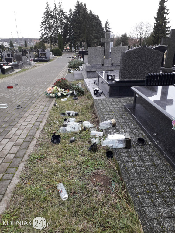 Nowy Cmentarz w Kolnie po wichurze