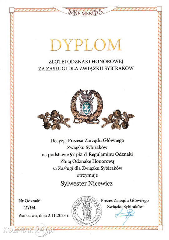 Wigilia Sybiraków w Kolnie