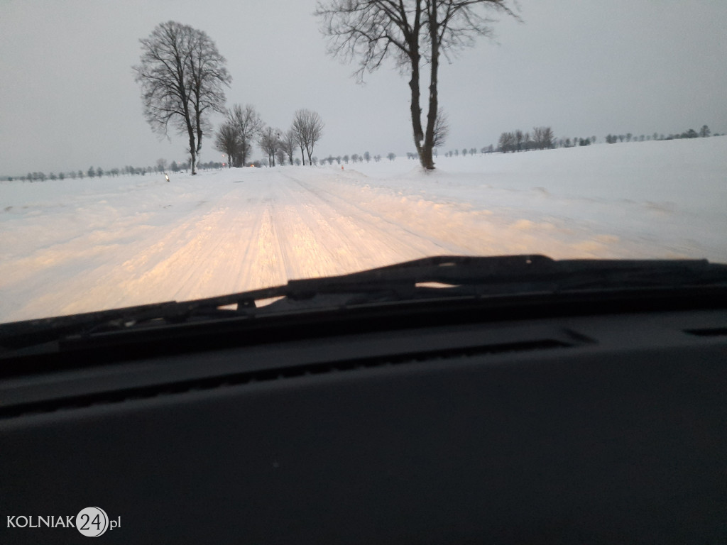 Droga krajowa w okolicach Kolna