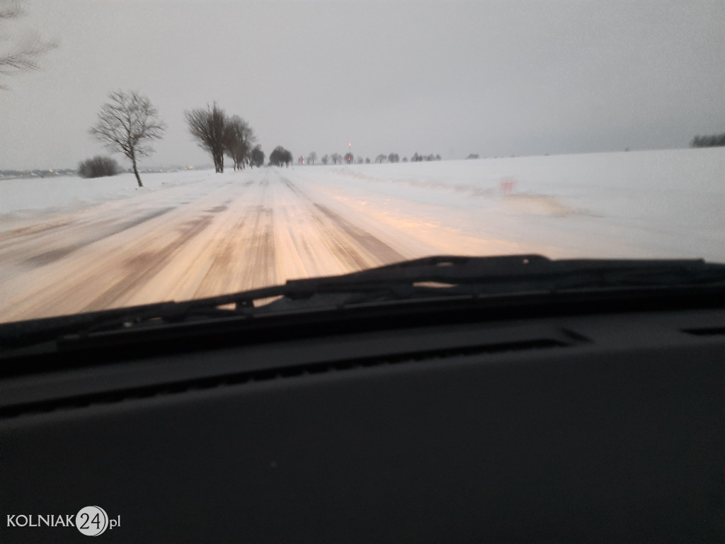 Droga krajowa w okolicach Kolna