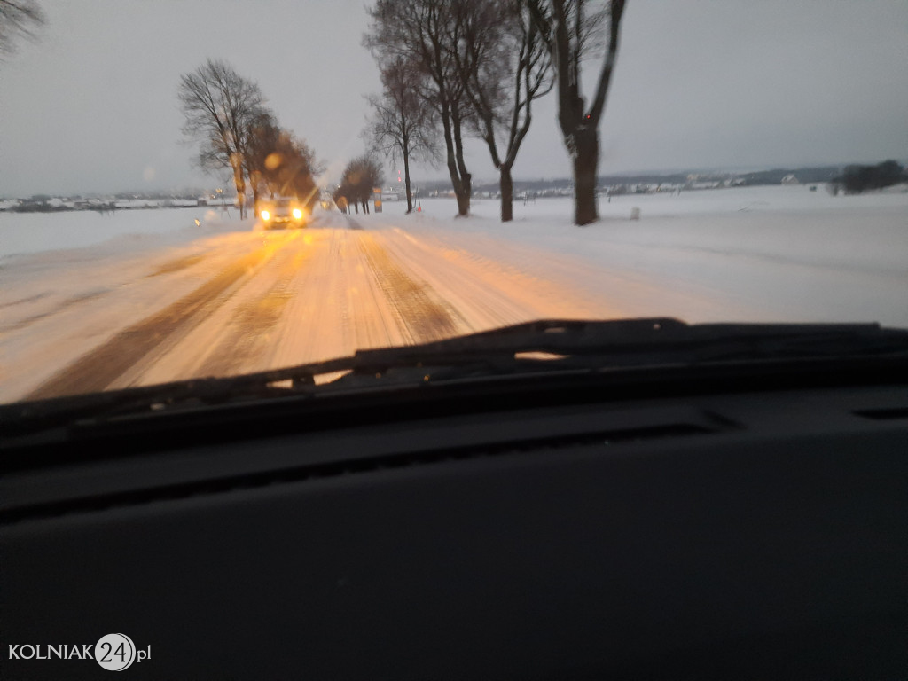 Droga krajowa w okolicach Kolna