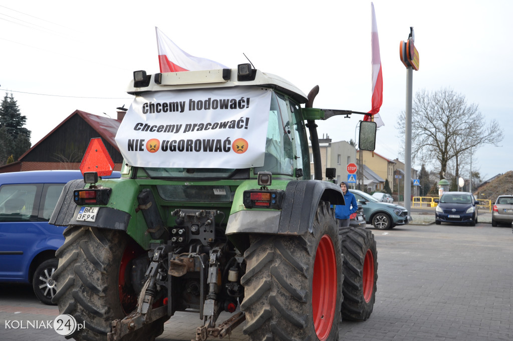 Rolnicy jadą z Kolna na protest do Marianowa