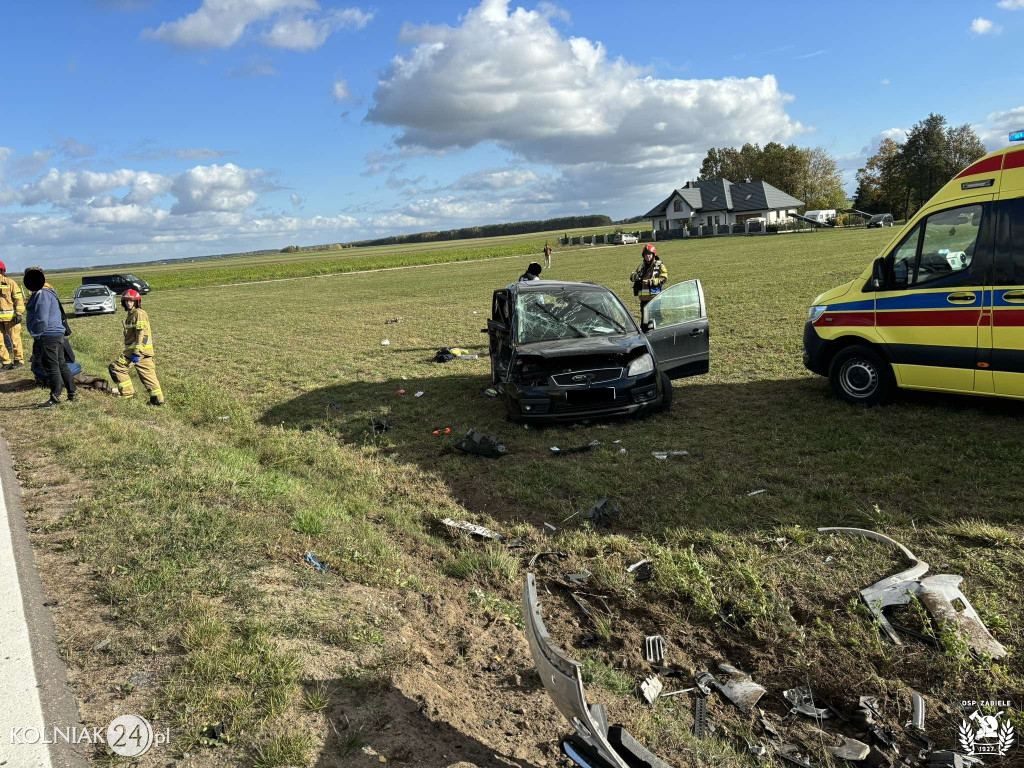 Zderzenie dwóch aut osobowych