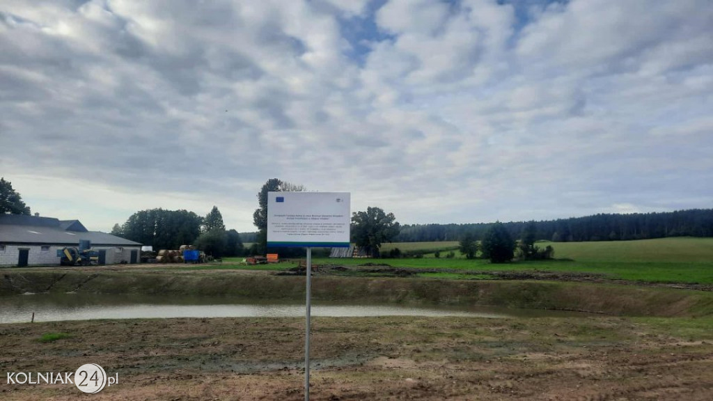 Zbiornik retencyjny w gminie Grabowo