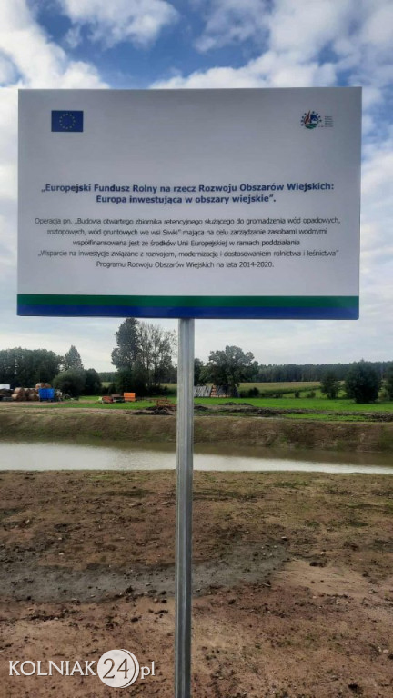 Zbiornik retencyjny w gminie Grabowo