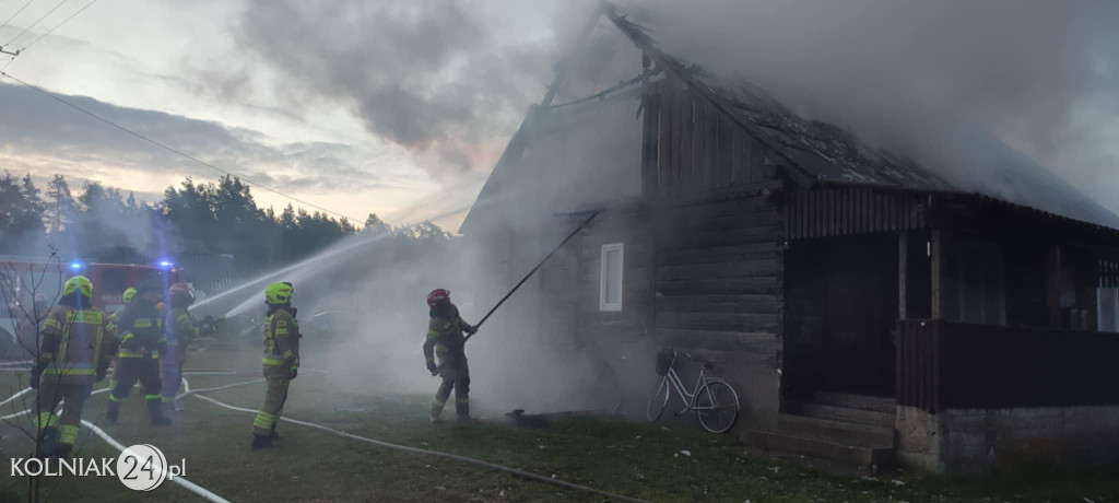 Pożar budynku mieszkalnego