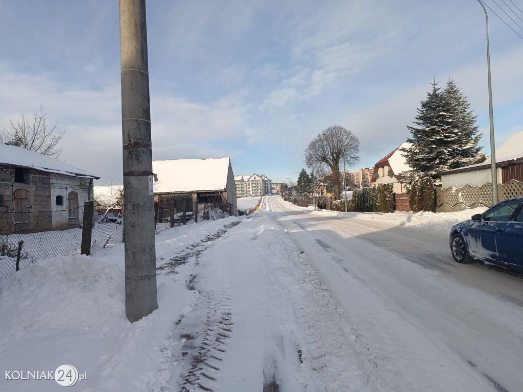 Kolno po opadach śniegu