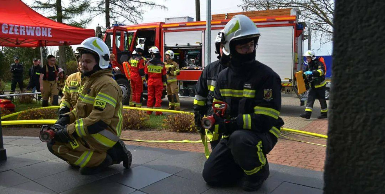 Wiosenne ćwiczenia jednostek OSP w Czerwonem