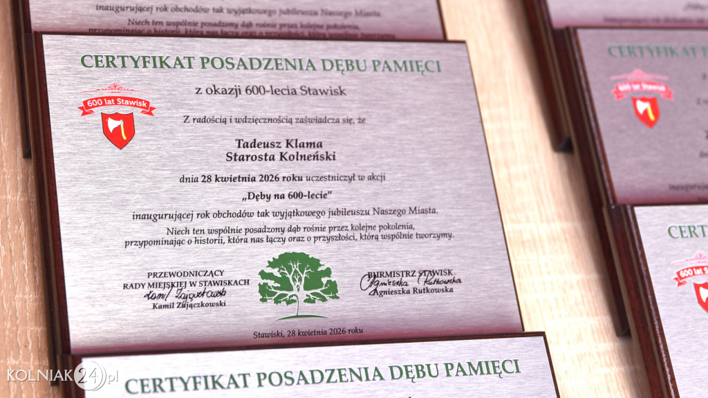 Dęby na 600-lecie Stawisk