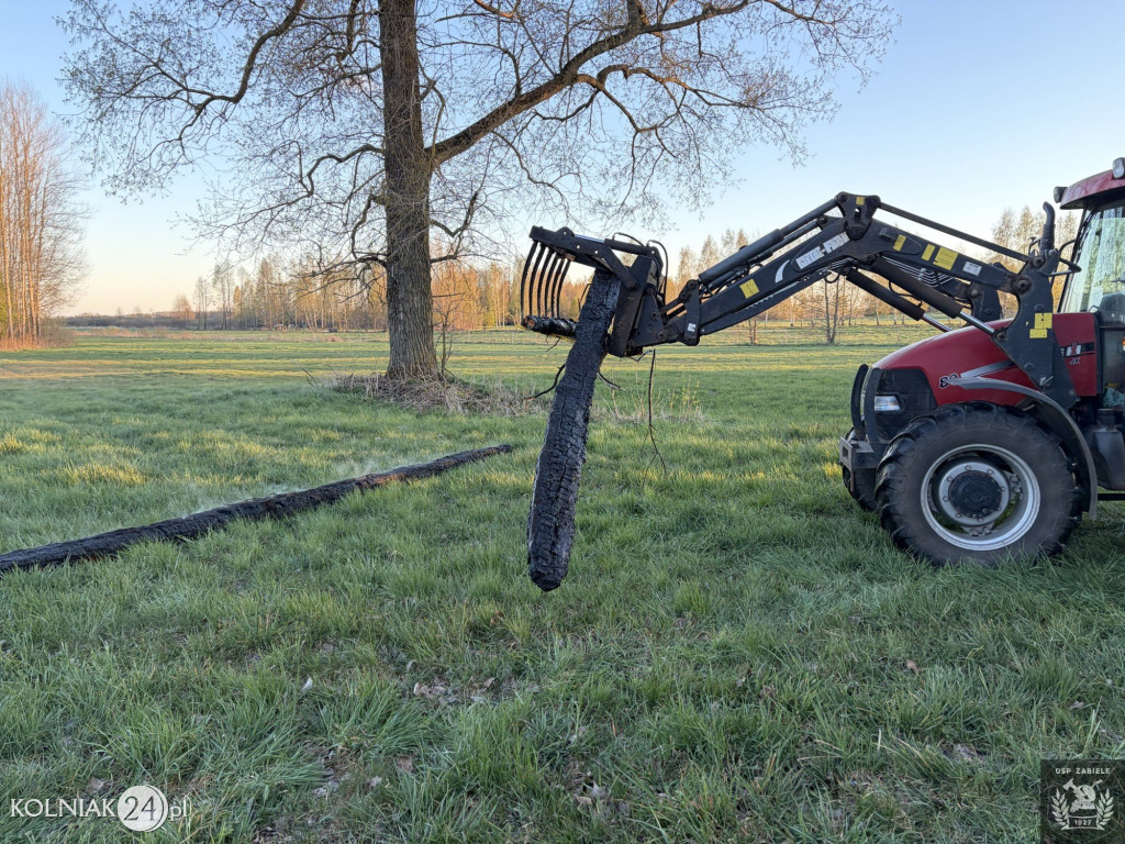 Pożar drewnianego domu