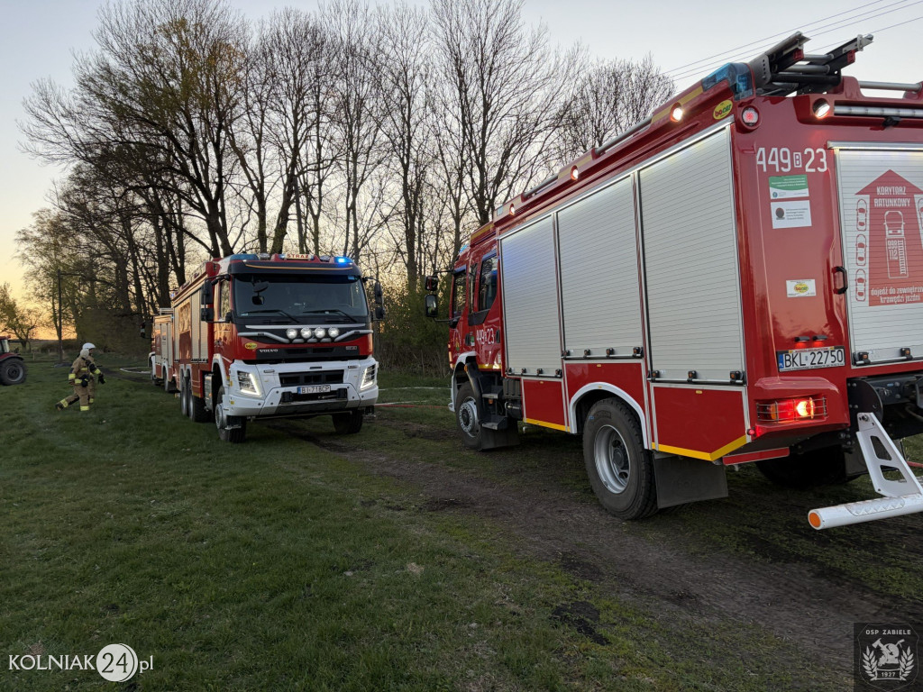 Pożar drewnianego domu