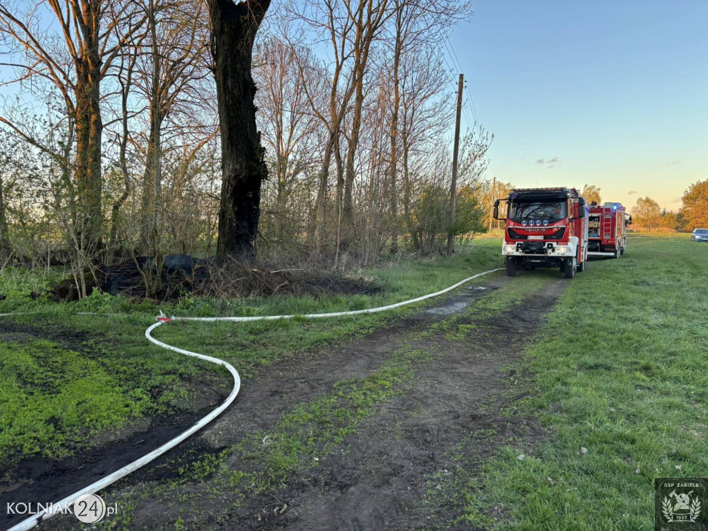 Pożar drewnianego domu