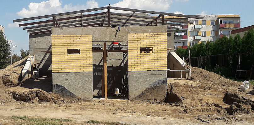 Półmetek prac przy altance