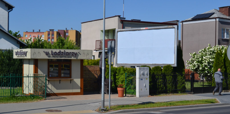 Bilbord wisiał w tym miejscu jeszcze na początku tego tygodnia