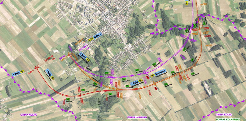 Budowa tras, które wyprowadzą z centrum Kolna ruch, będzie miała dwa etapy. Dokumentacja projektowa, nad którą prace ruszyły wraz z podpisaniem umowy, mają zakończyć się za rok. Dotyczą linii „wschód-zachód” na drodze wojewódzkiej 647. Drugim etapem jest linia „północ-południe”, czyli droga krajowa 63. Obwodnica, zależnie od wybranego wariantu, będzie miała długość od 5 do 9 km.
