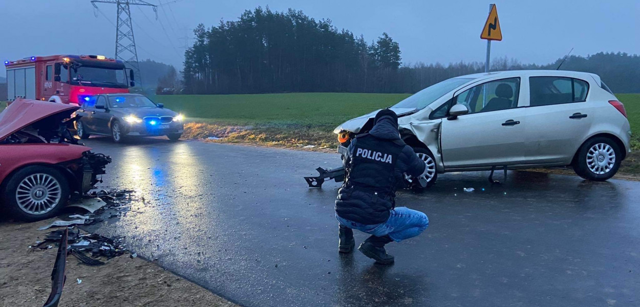 Czołówka w gminie Stawiski. 5 osób poszkodowanych