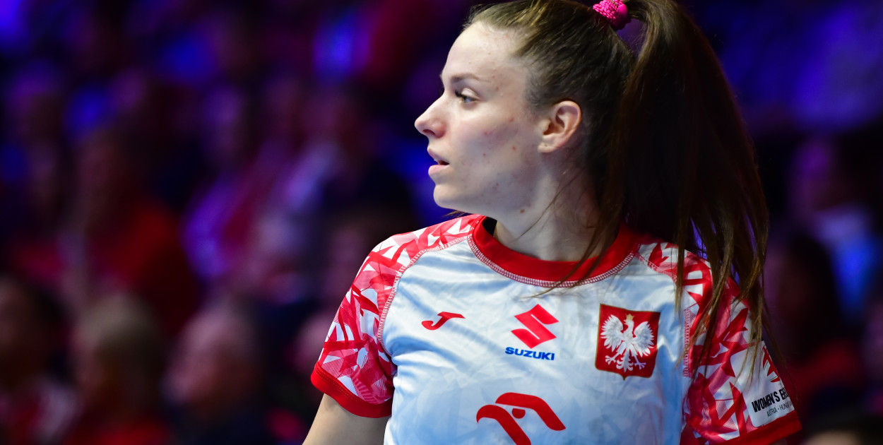 Reprezentacja Polski kobiet pod wodzą selekcjonera Arne Sensada przegrała z Węgrami (21:31) w drugim meczu rundy głównej turnieju EHF EURO 2024. Na zdjęciu Dagmara Nocuń (fot. P. Bejnarowicz)