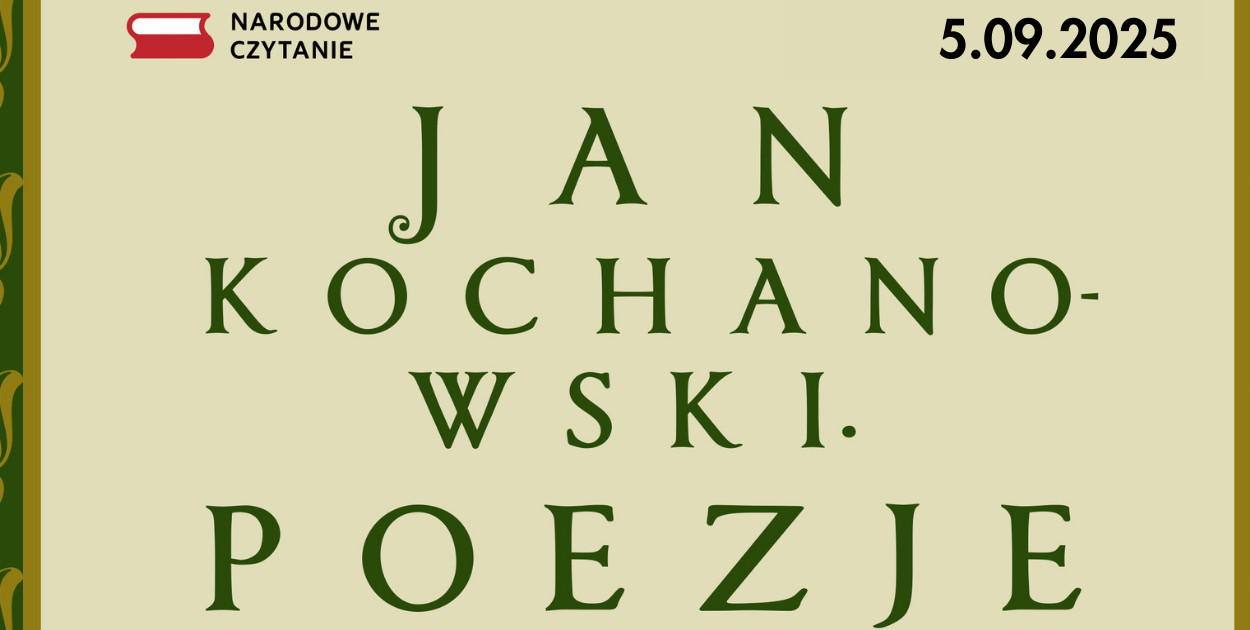 Starosta Kolneński, Burmistrz Miasta Kolno, Miejska i Powiatowa Biblioteka Publiczna w Kolnie oraz I Liceum Ogólnokształcące im. Adama Mickiewicza w Kolnie serdecznie zapraszają na Narodowe Czytanie 2025