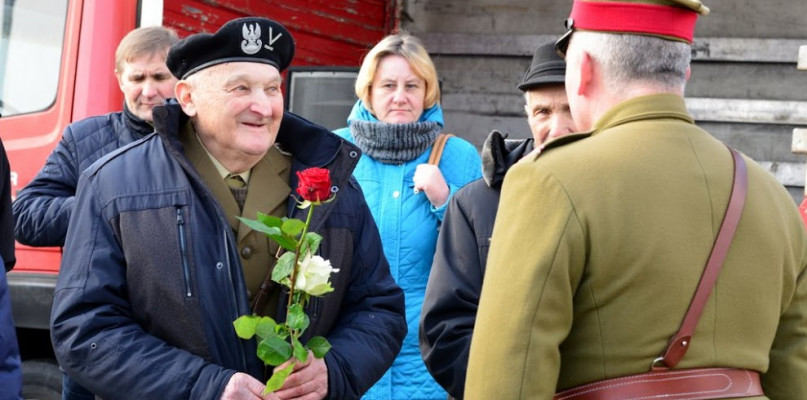 Stefan Kownacki podczas Biegu Pamięci Żołnierzy Wyklętych w Kolnie w 2016 roku (fot. S. Nicewicz)