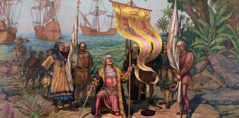 Krzysztof Kolumb dociera do Ameryki, obraz z 1893 roku