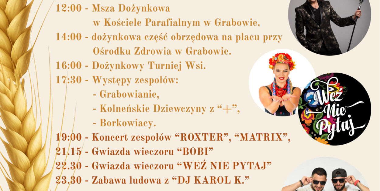 Poniżej cały program imprezy w Grabowie