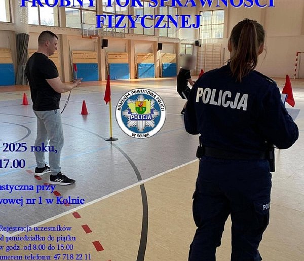 Policja zaprasza na próbny tor sprawności fizycznej w Kolnie-44491
