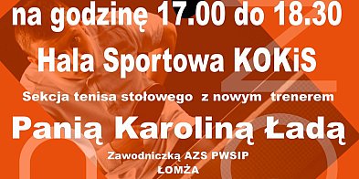 KOKiS ogłosił zapisy do sekcji tenisa stołowego-47151