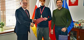 Aleksander Banach odebrał nagrodę od burmistrza