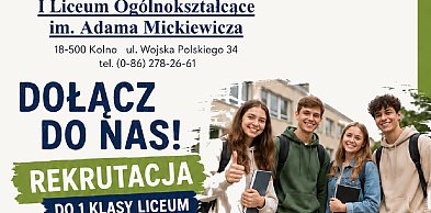 Rozpoczynamy rekrutację do I LO w Kolnie!