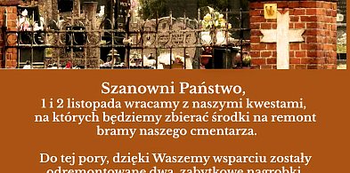 Kwesta na remont bramy cmentarza-48818