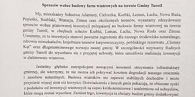 Mieszkańcy gminy Turośl mówią „stop”