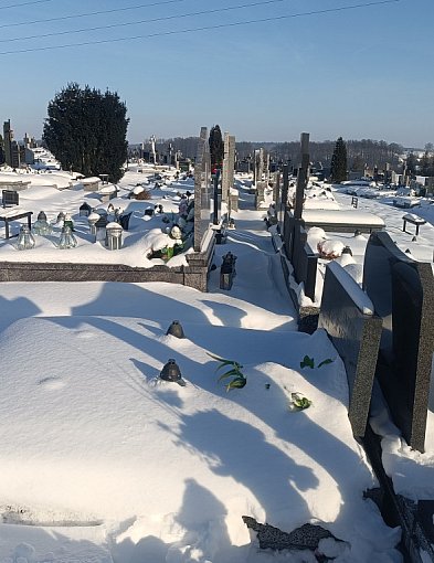Kolneński cmentarz w zimie (fotorelacja)