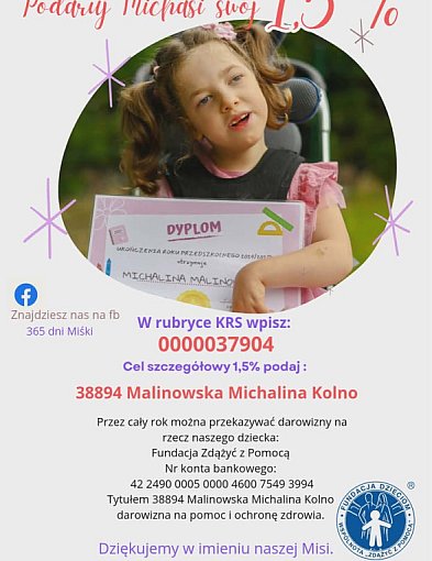 Pomóżmy wszyscy Michalinie z Kolna