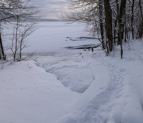 Zamarzła Hańcza, najgłębsze jezioro w Polsce-51043