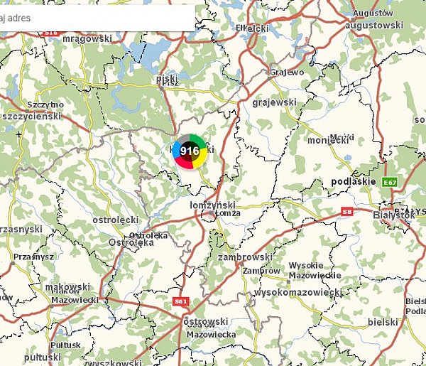 916 zgłoszonych zagrożeń na terenie powiatu kolneńskiego