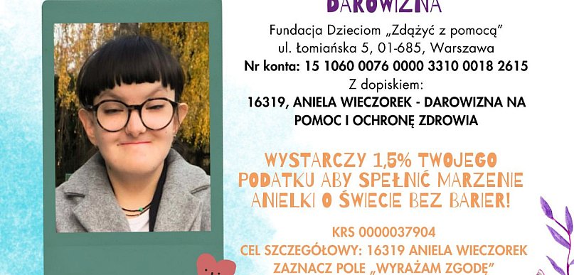 Podaruj 1,5 %  Anieli
