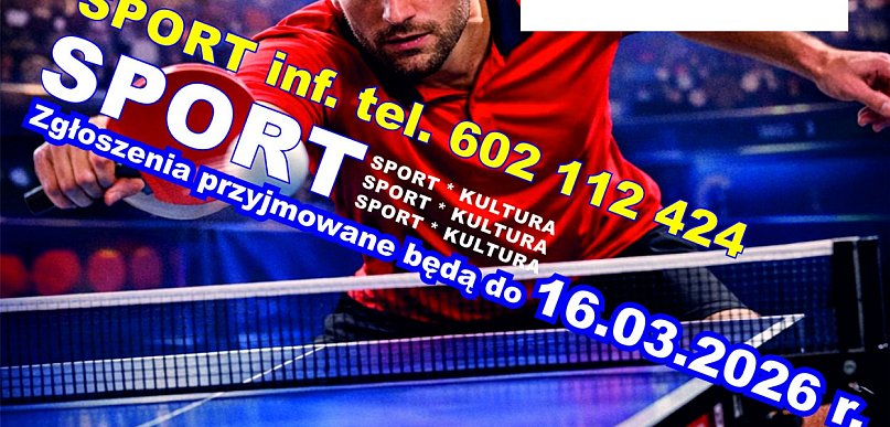 V Otwarte Mistrzostwa Kolna w Tenisie Stołowym (plakat)