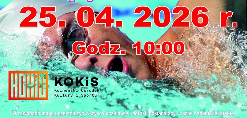 II Mistrzostwa Kolna w pływaniu 2026 (plakat)