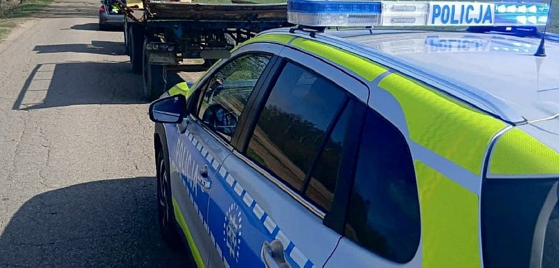 Pijany traktorzysta zatrzymany przez policjantów