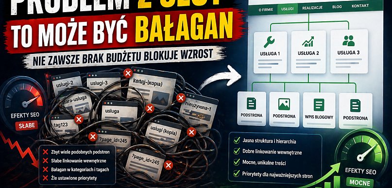 Problem z SEO często zaczyna się od bałaganu, nie od braku budżetu