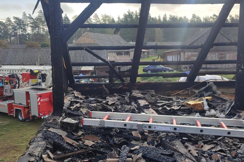 Pożar budynku mieszkalnego