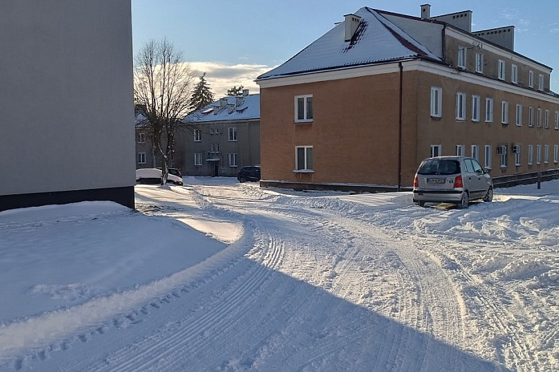 Kolno po opadach śniegu