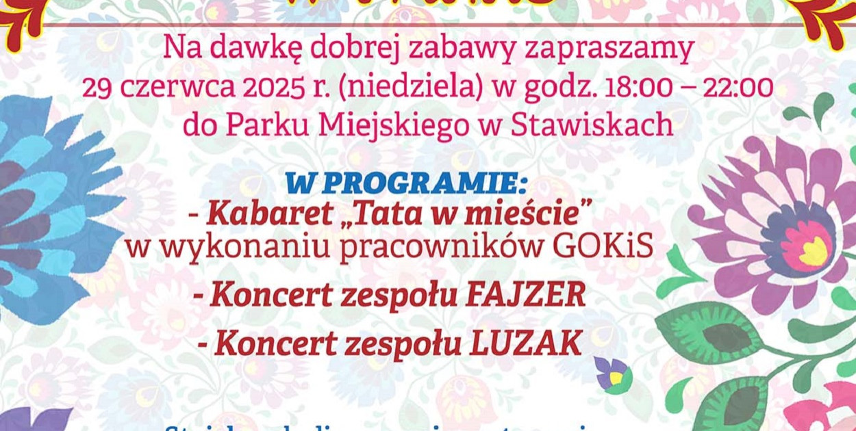Stawiski: Ludowe Jarmarki w Parku 2025 (plakat)