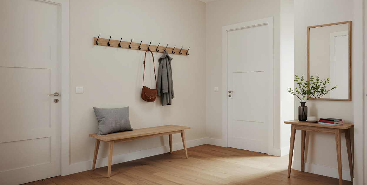 Co położyć na ściany w przedpokoju? 6 pomysłów na modne i praktyczne wykończenie